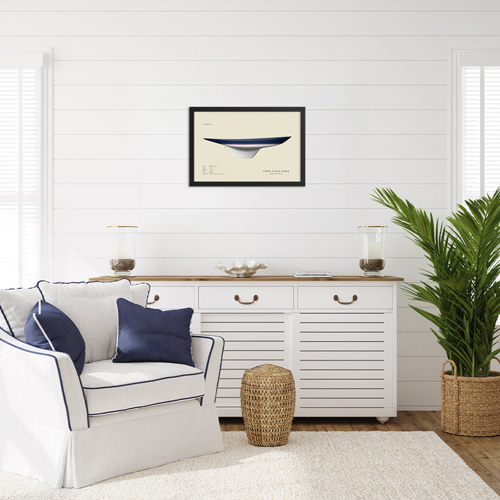 Shields One-Design Custom Half Hull Print