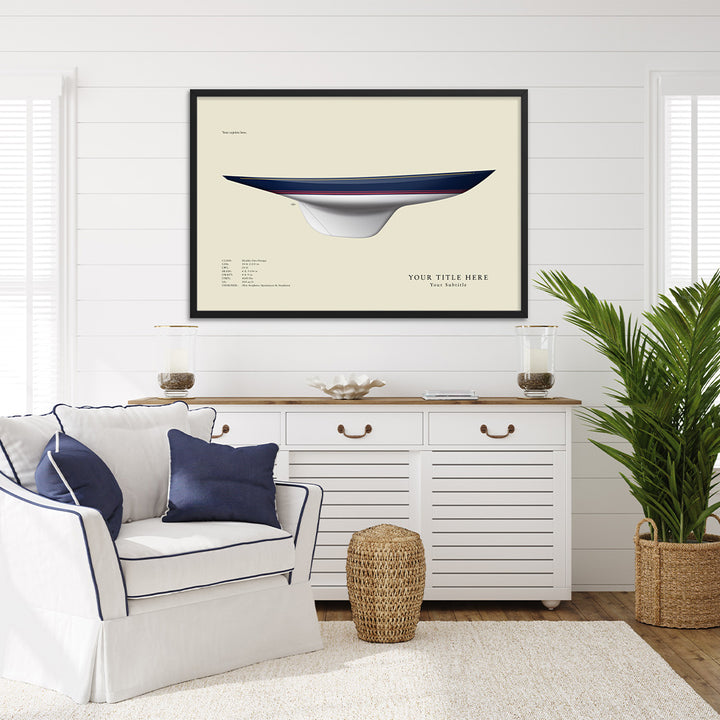 Shields One-Design Custom Half Hull Print