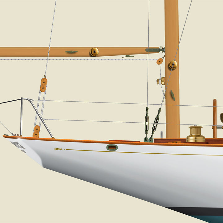 2025 Classic Yacht Challenge Series Custom Half Hull Print