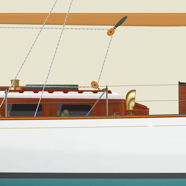 2025 Classic Yacht Challenge Series Custom Half Hull Print