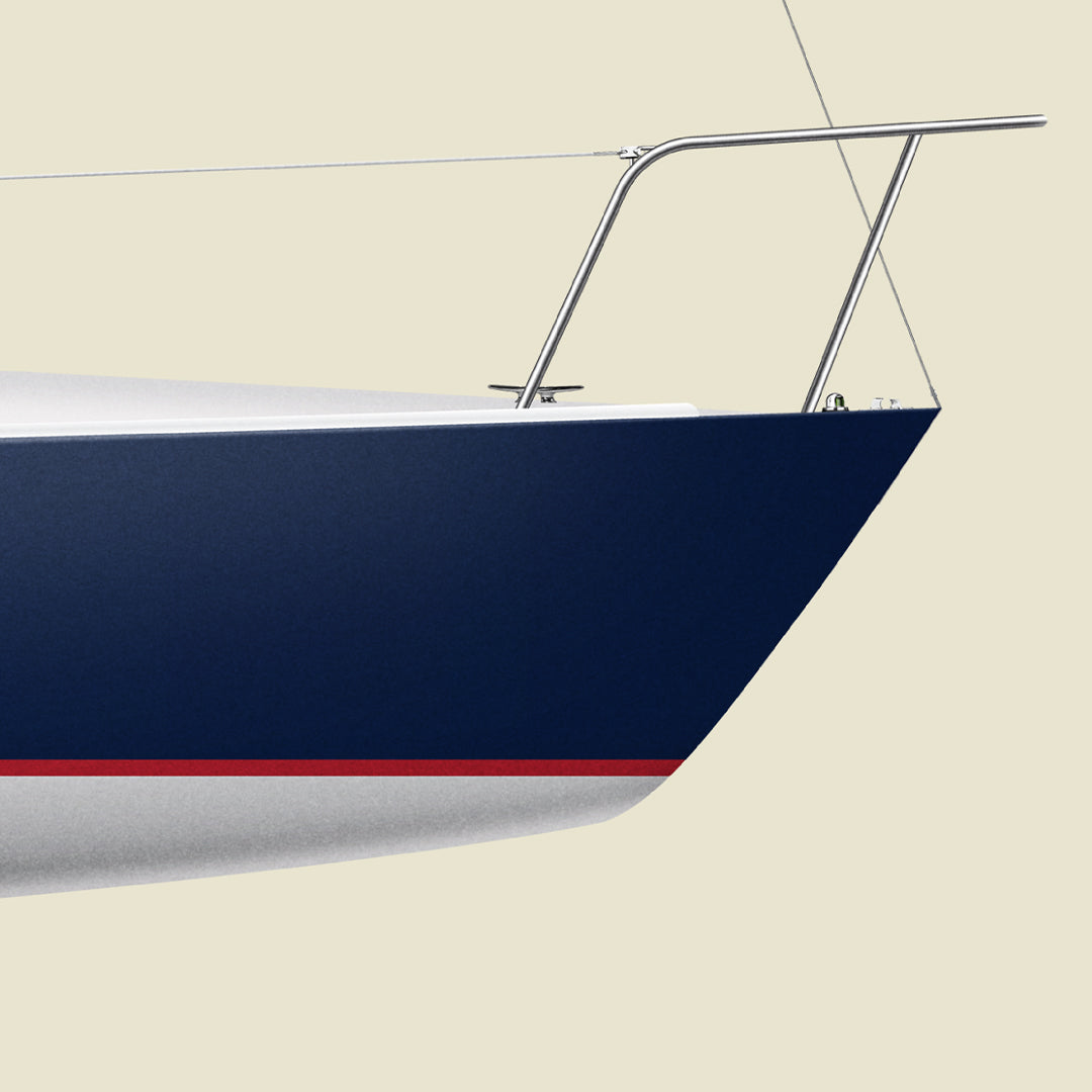 J/24 Custom Half Hull Print