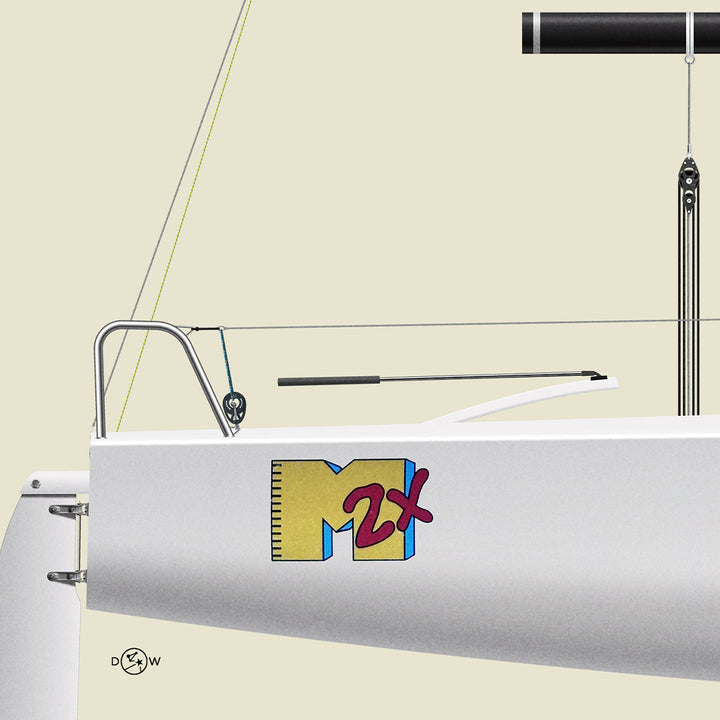 J/70 Custom Half Hull Print