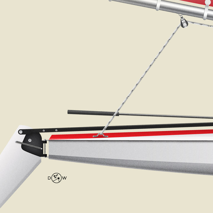 Sunfish Custom Half Hull Print