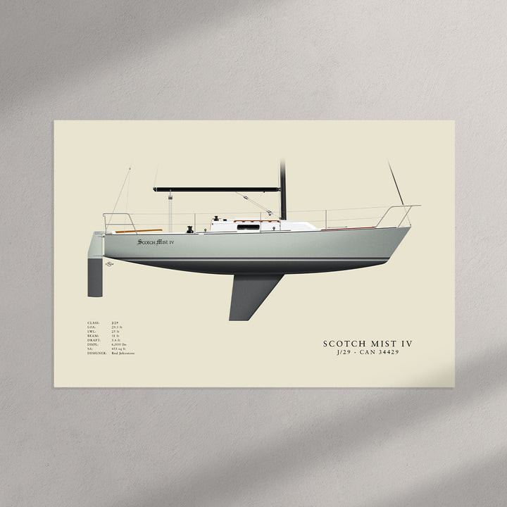 Scotch Mist IV - J/29 Half Hull Print