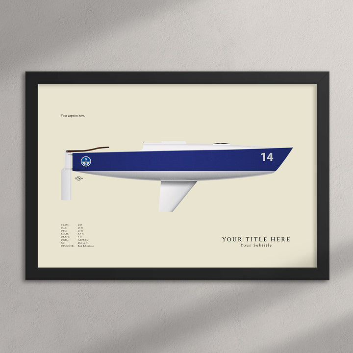 J/24 Custom Half Hull Print