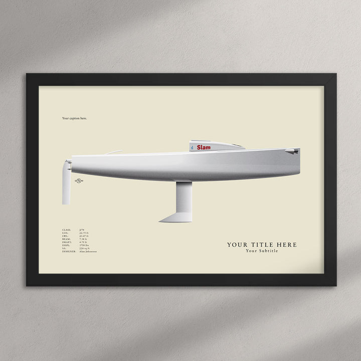 J/70 Custom Half Hull Print