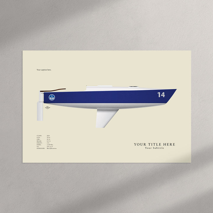 J/24 Custom Half Hull Print
