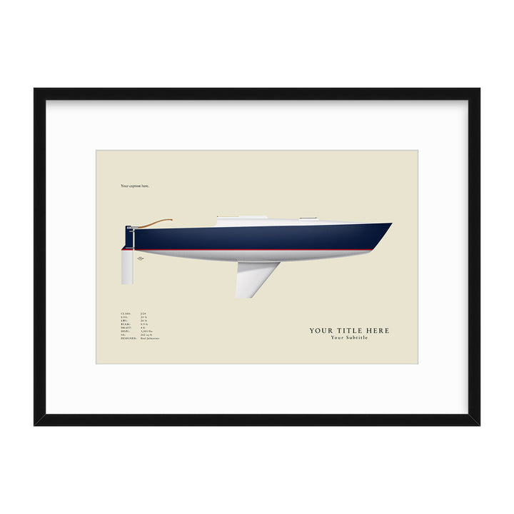 J/24 Custom Half Hull Print