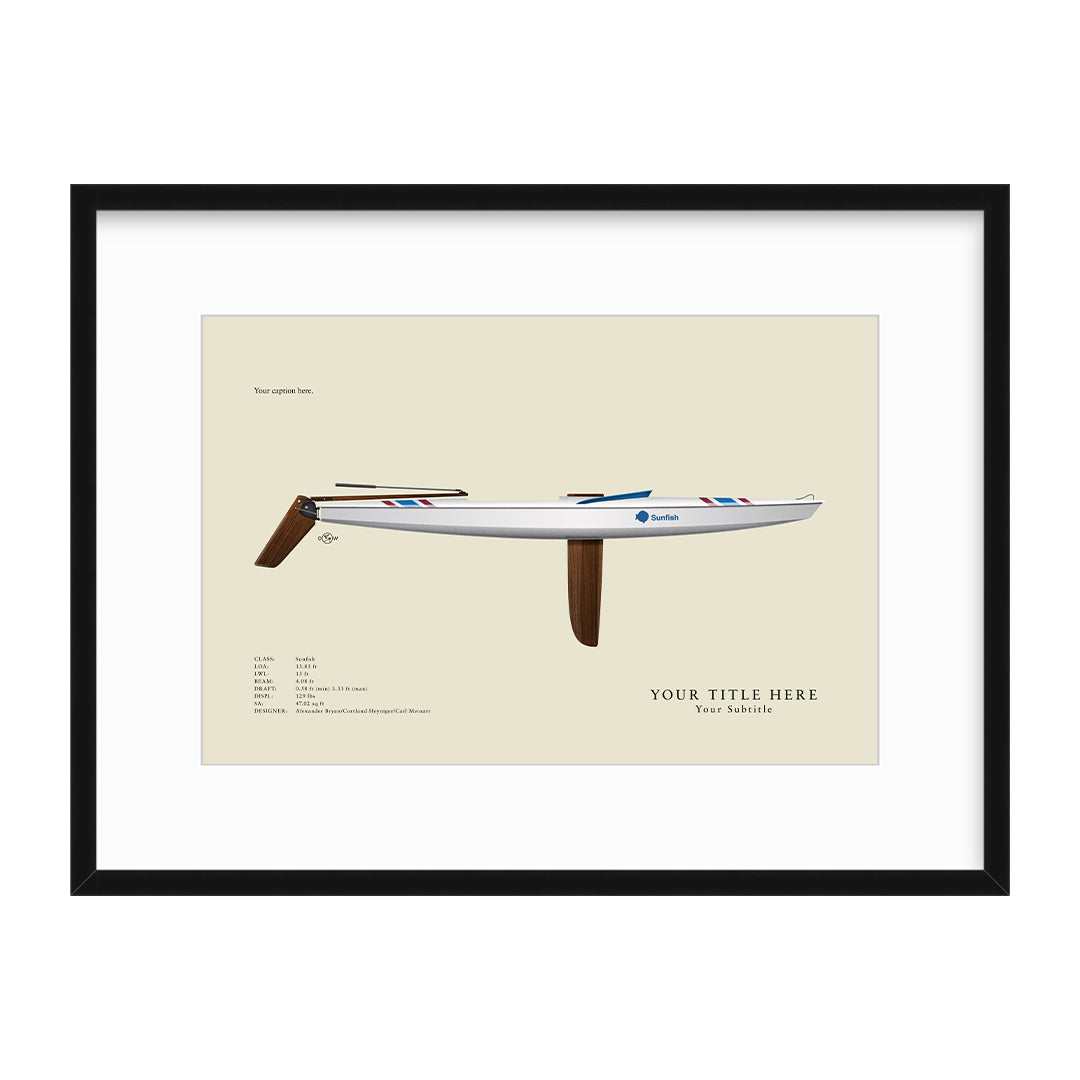 Sunfish Custom Half Hull Print