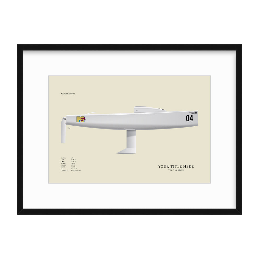 J/70 Custom Half Hull Print