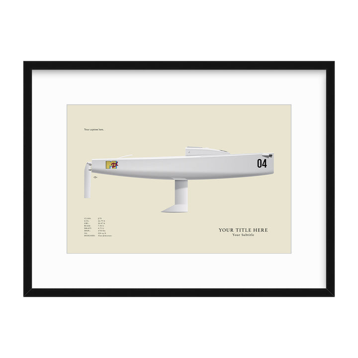 J/70 Custom Half Hull Print