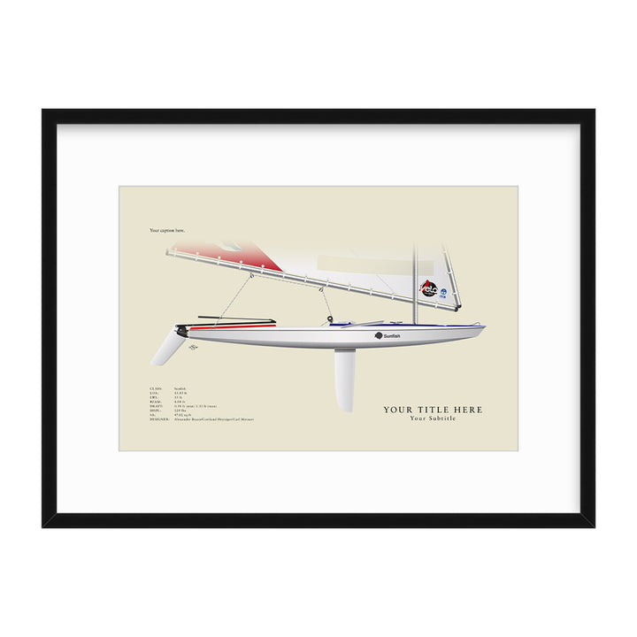 Sunfish Custom Half Hull Print