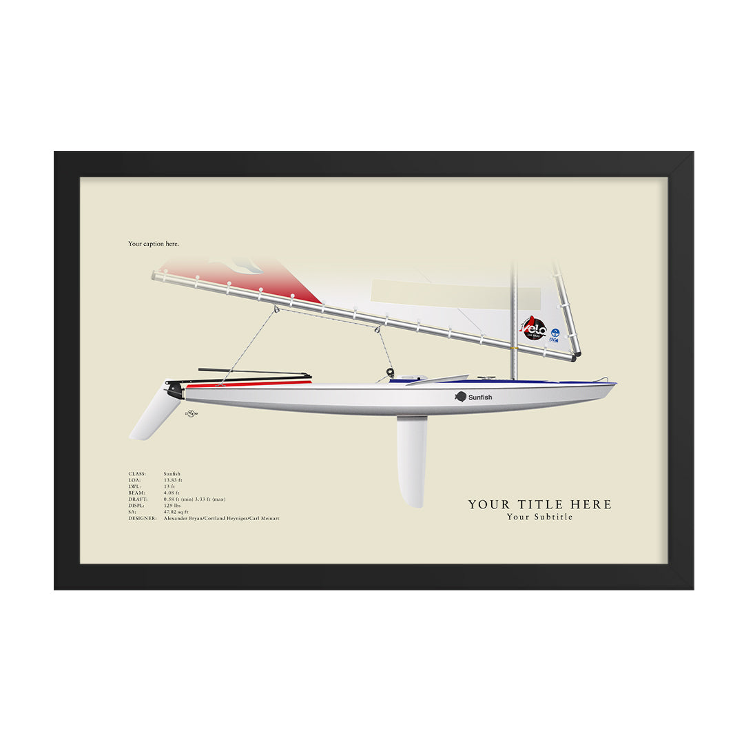 Sunfish Custom Half Hull Print