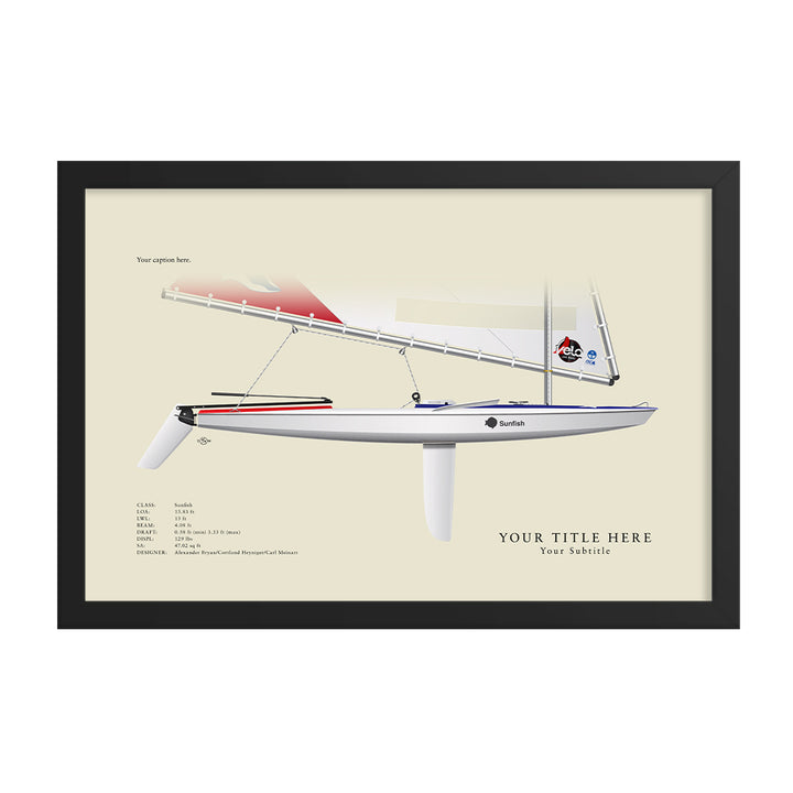 Sunfish Custom Half Hull Print