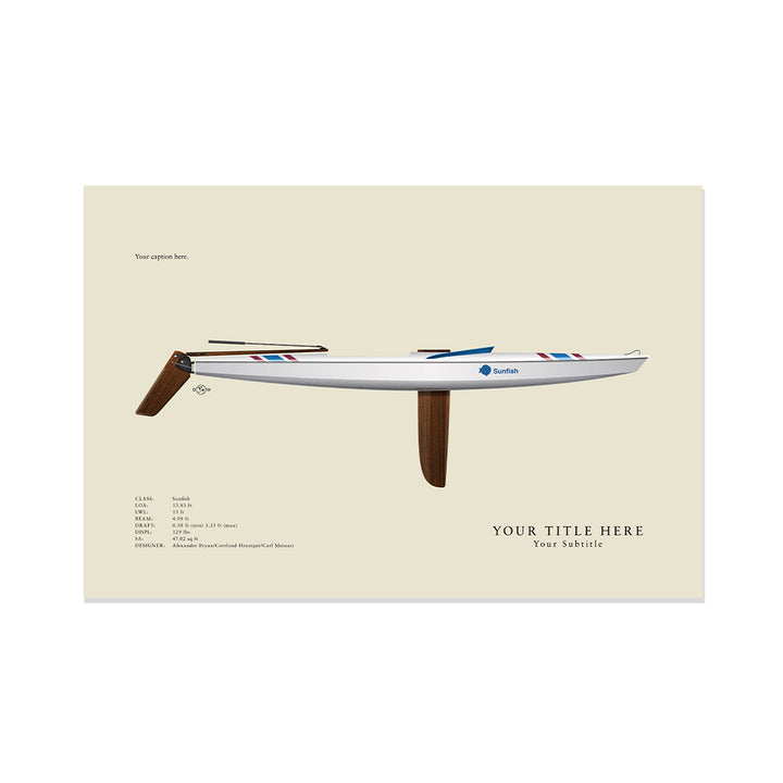 Sunfish Custom Half Hull Print