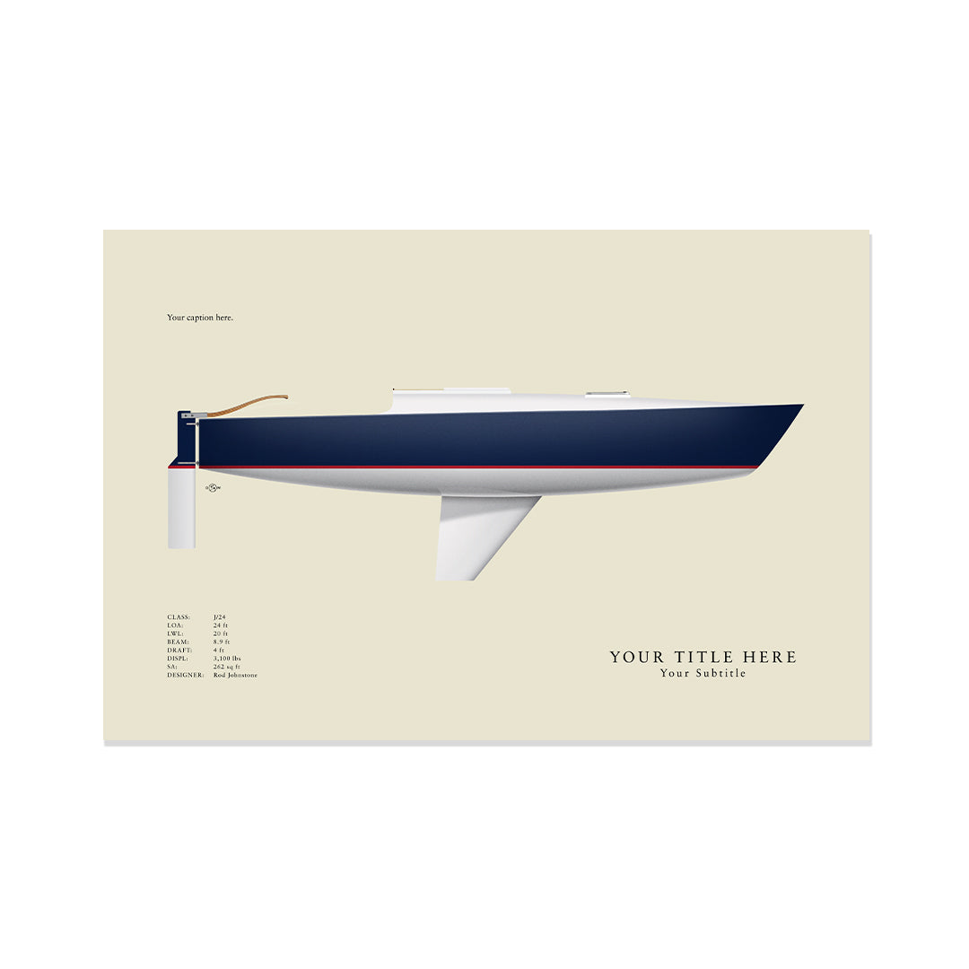 J/24 Custom Half Hull Print