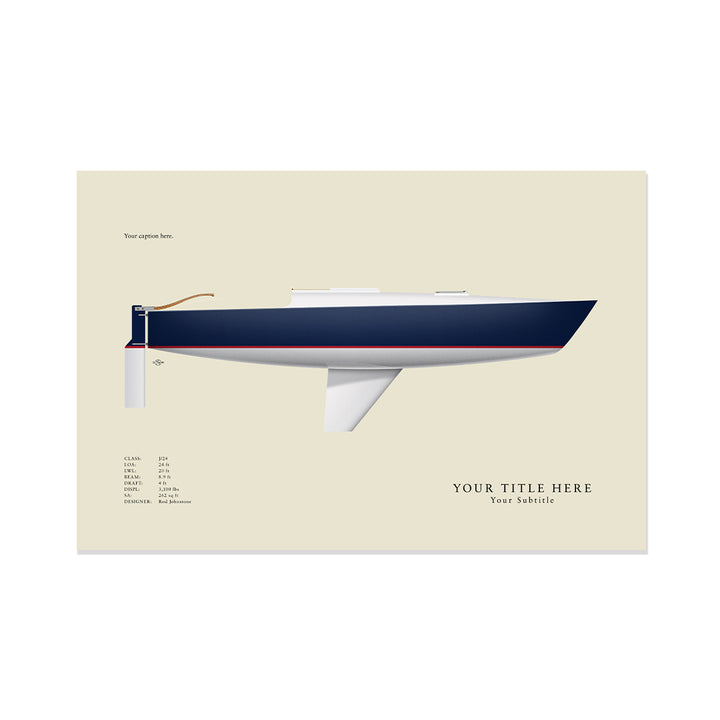 J/24 Custom Half Hull Print