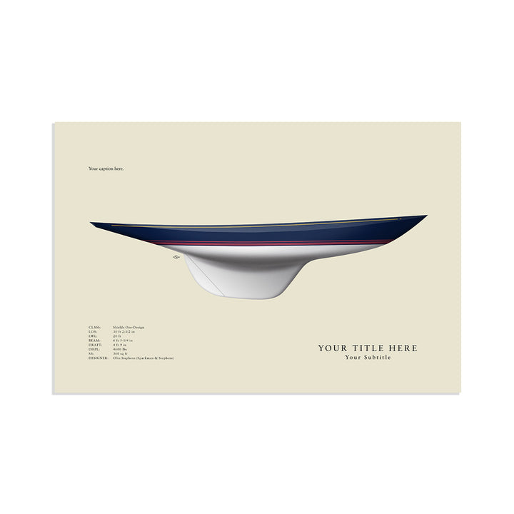 Shields One-Design Custom Half Hull Print