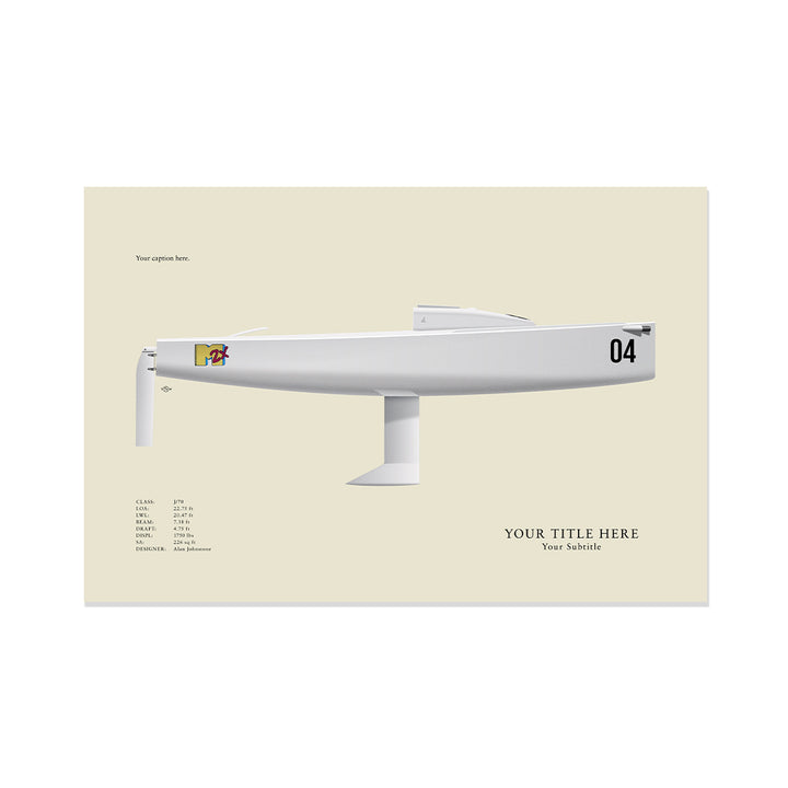 J/70 Custom Half Hull Print