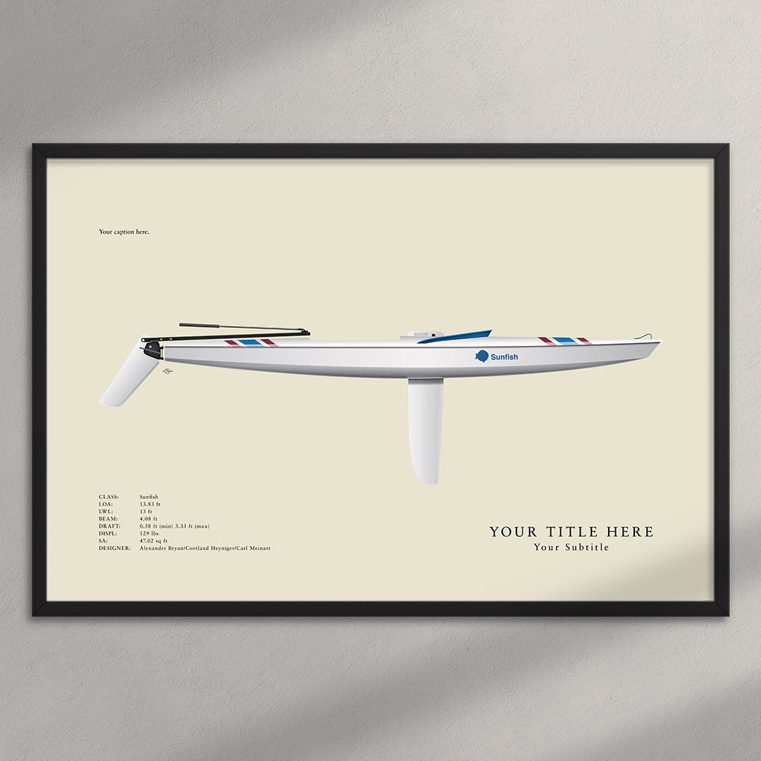 Sunfish Custom Half Hull Print