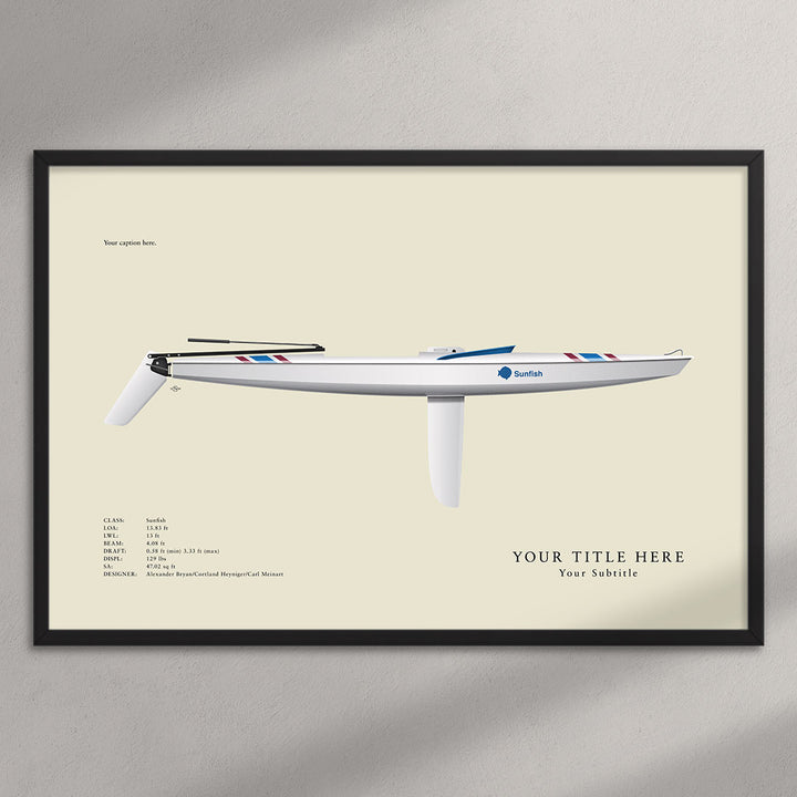 Sunfish Custom Half Hull Print
