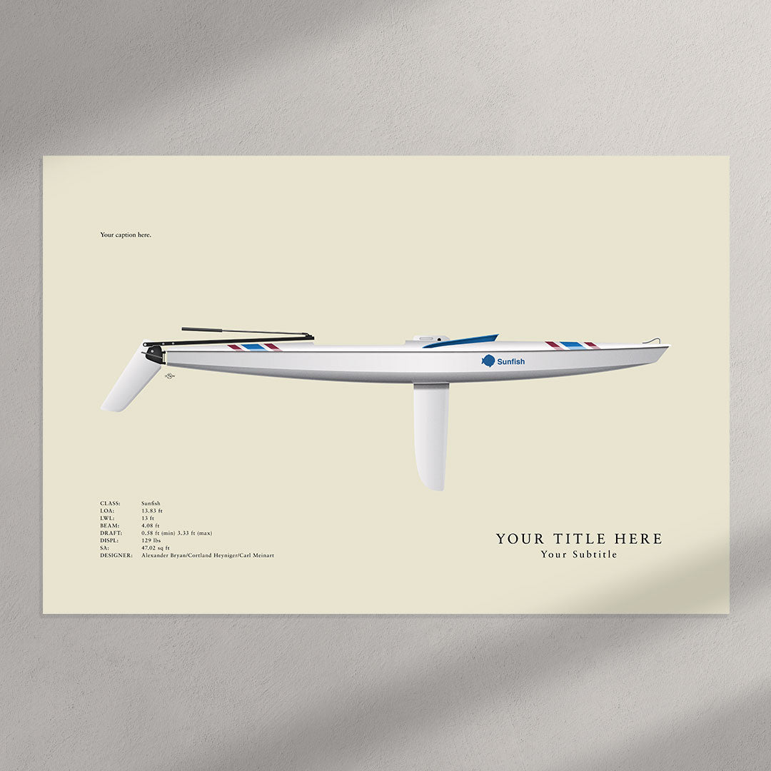 Sunfish Custom Half Hull Print