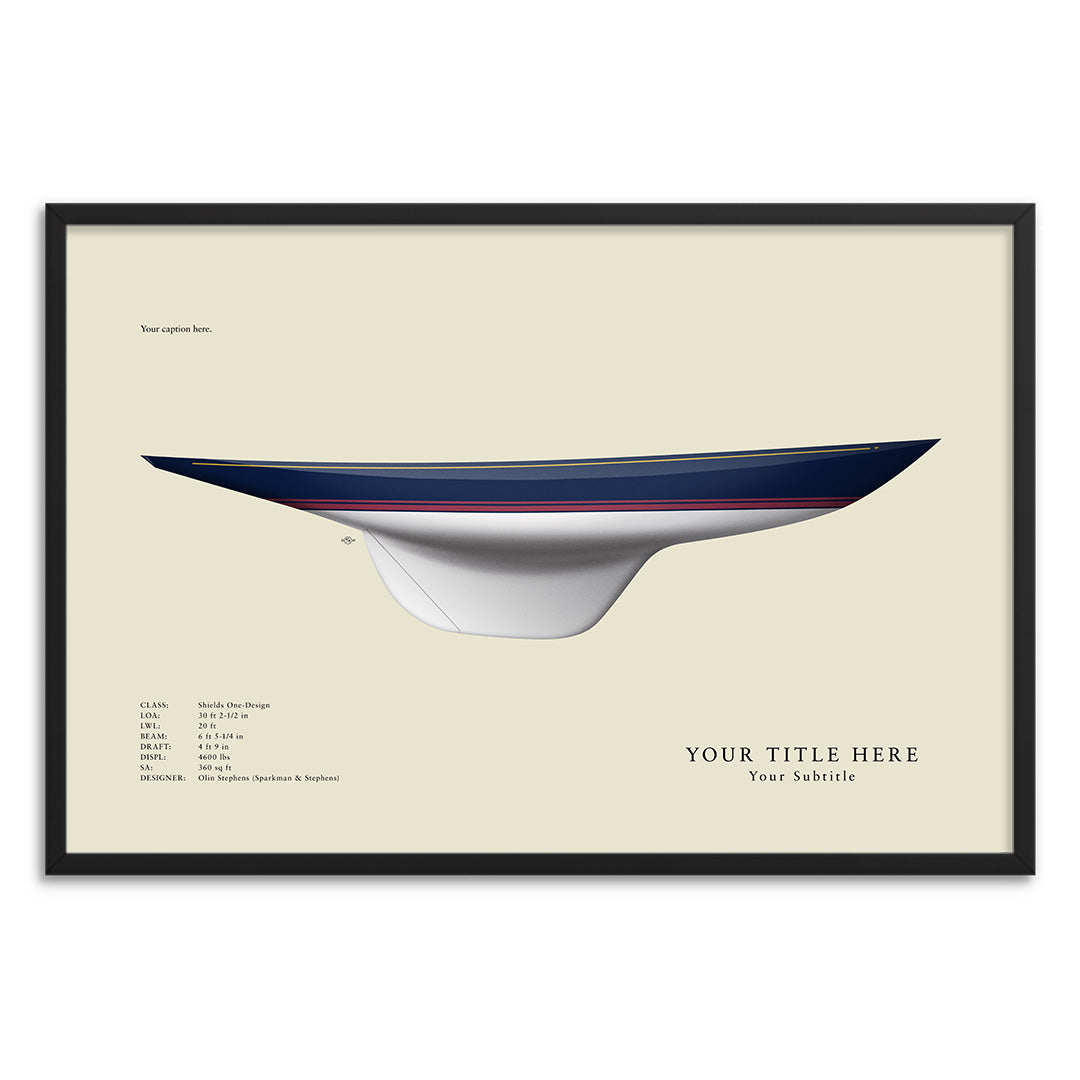 Shields One-Design Custom Half Hull Print