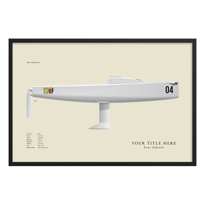 J/70 Custom Half Hull Print