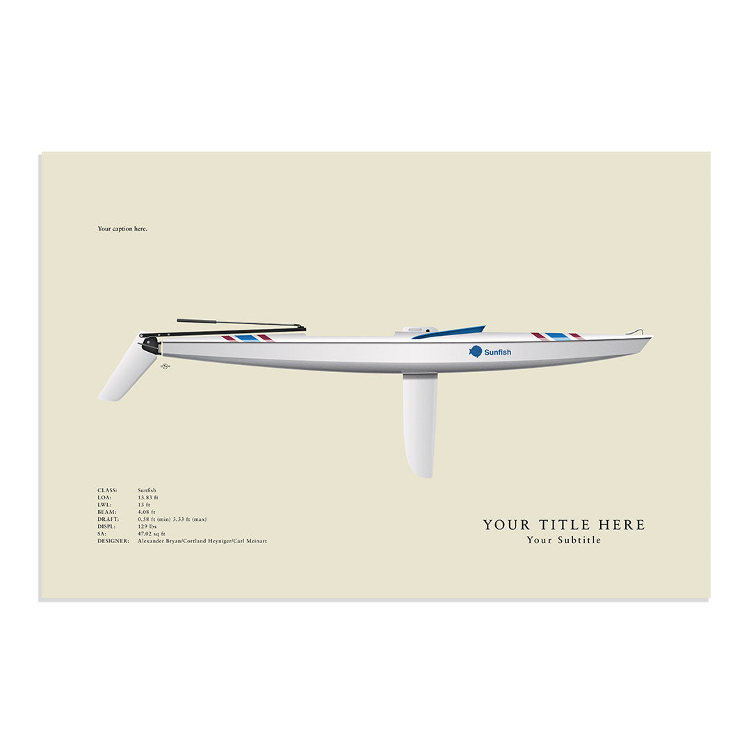 Sunfish Custom Half Hull Print