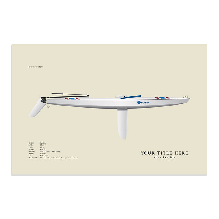 Sunfish Custom Half Hull Print