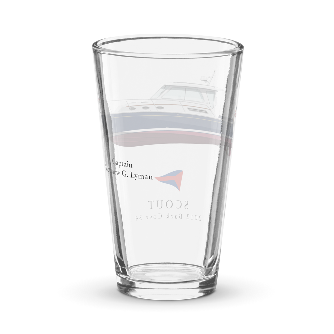 Matching Custom Half Hull Pint Glass