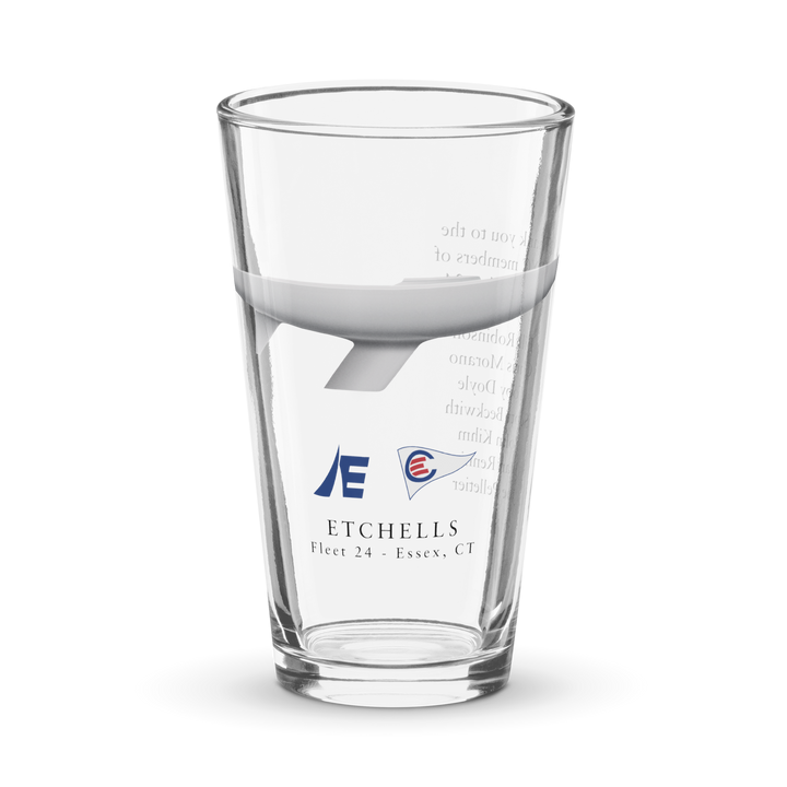 Matching Custom Half Hull Pint Glass