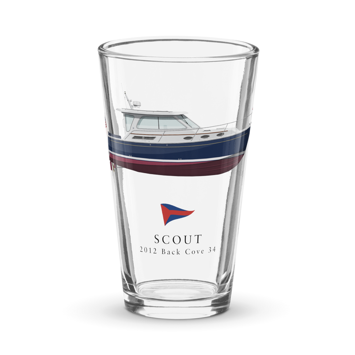 Matching Custom Half Hull Pint Glass