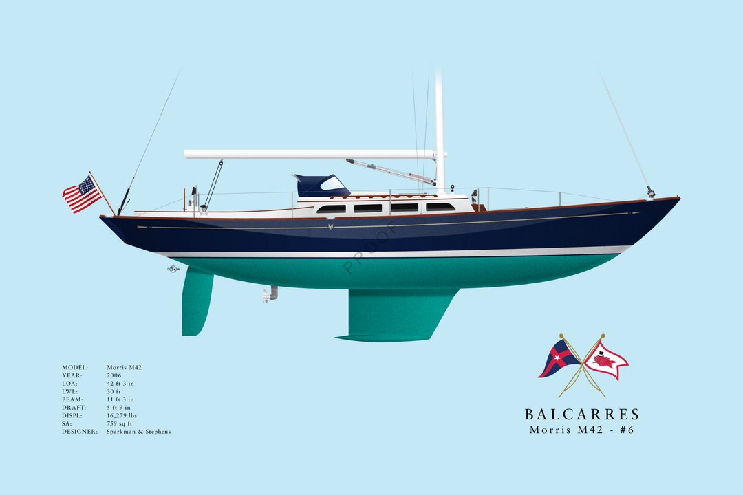 Balcarres - Morris M42 - Custom Half Hull Print With Deck Details