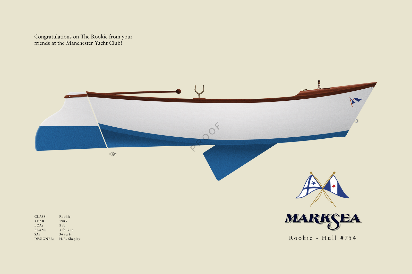 Marksea - Rookie Class - Flush Deck Custom Half Hull Print