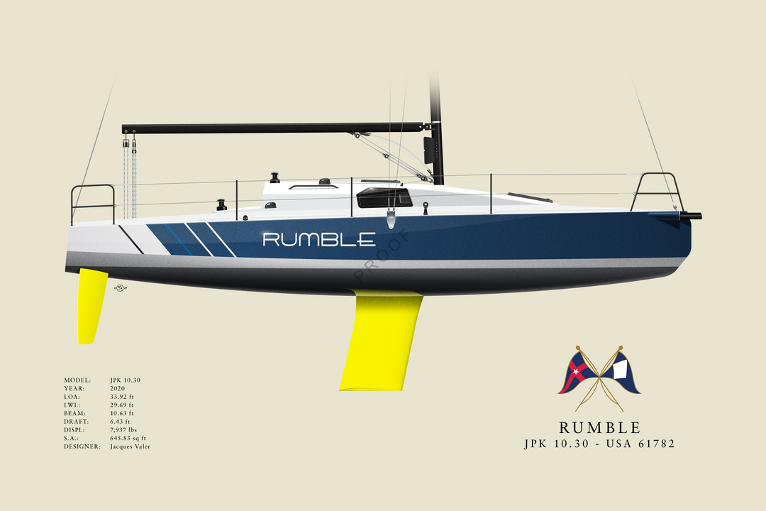 Rumble - JPK 10.30 - Custom Half Hull Print With Deck Details