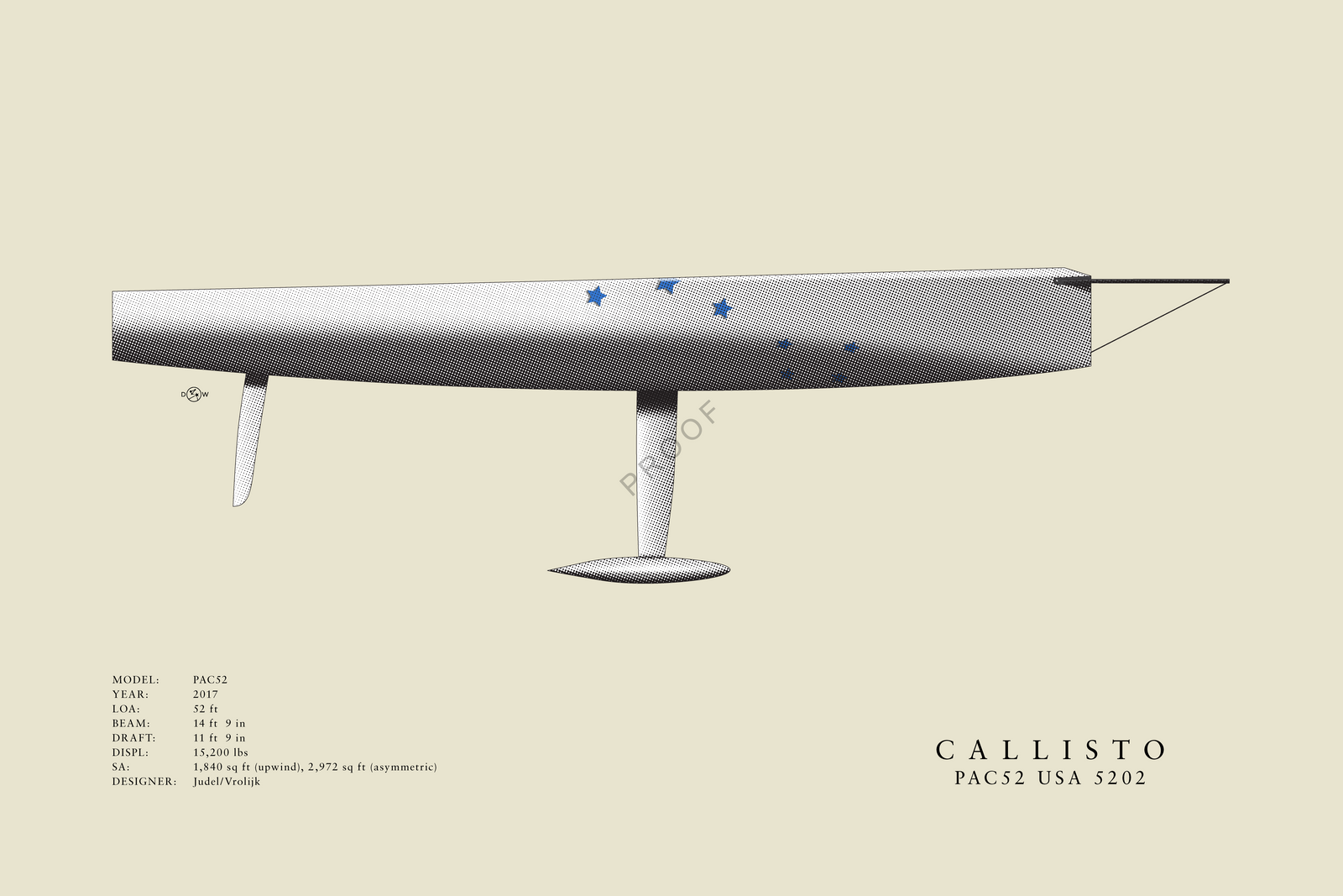 PAC52 - Callisto - Standard Half Hull Print