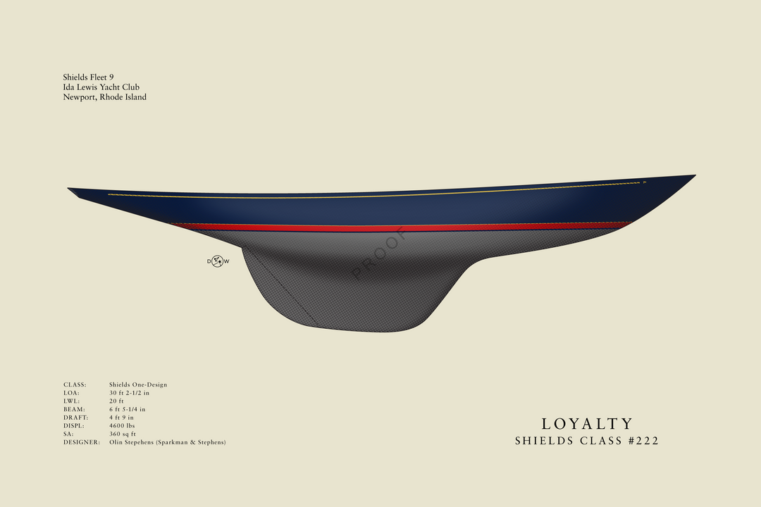 Shields Class - Loyalty #222 - Standard Half Hull Print