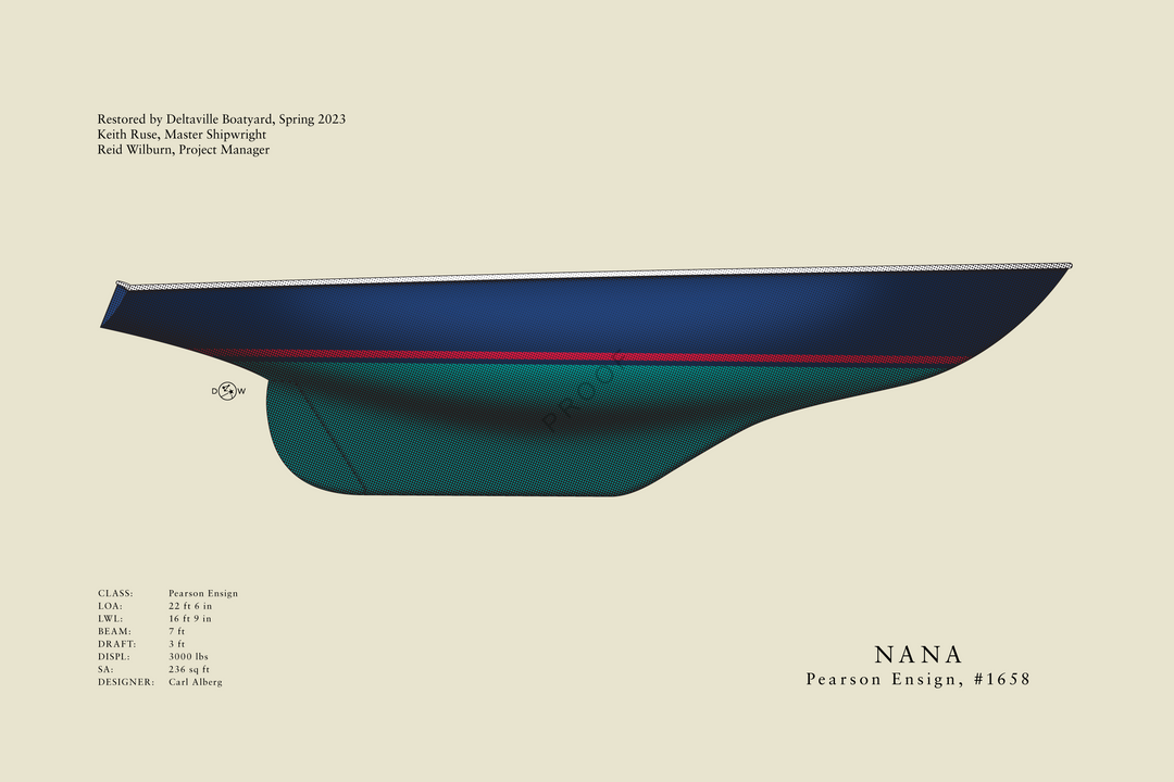 Pearson Ensign  - Nana - Standard Half Hull Print