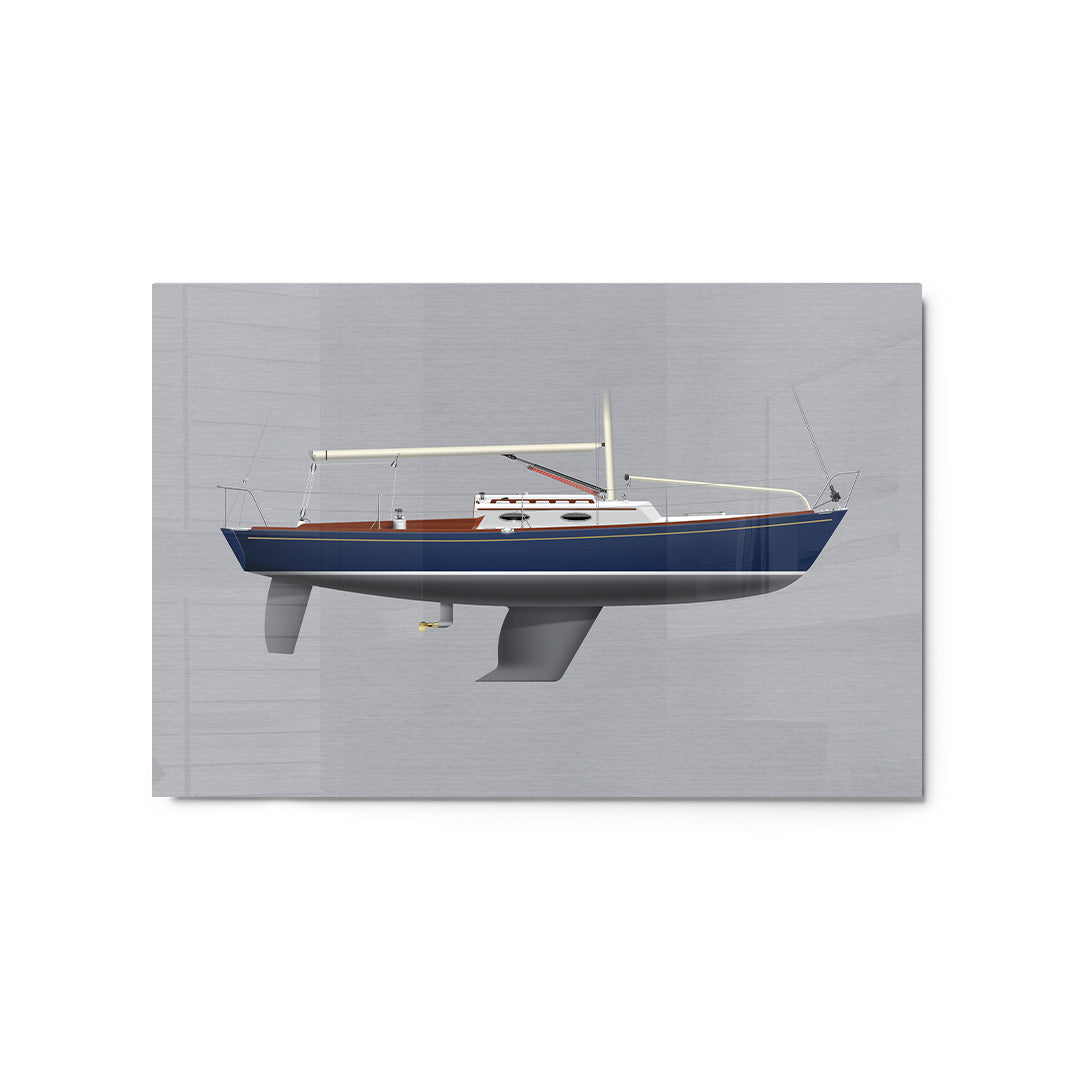 Alerion 28 Custom Half Hull Metal Print