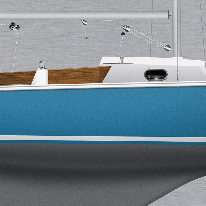 Ensign Custom Half Hull Metal Print