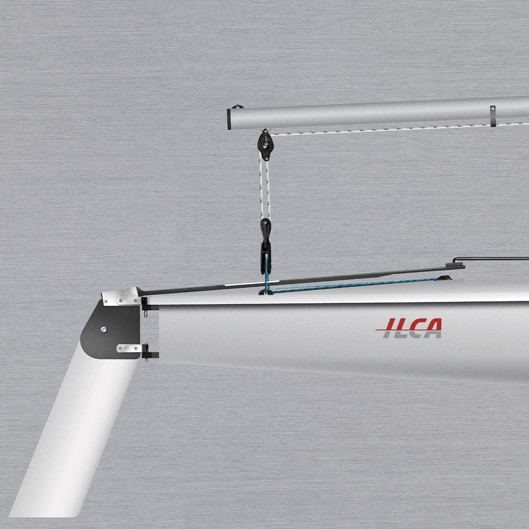 ILCA Dinghy Custom Half Hull Metal Print