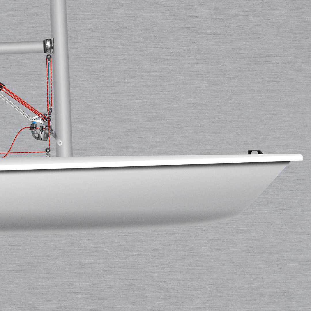 ILCA Dinghy Custom Half Hull Metal Print