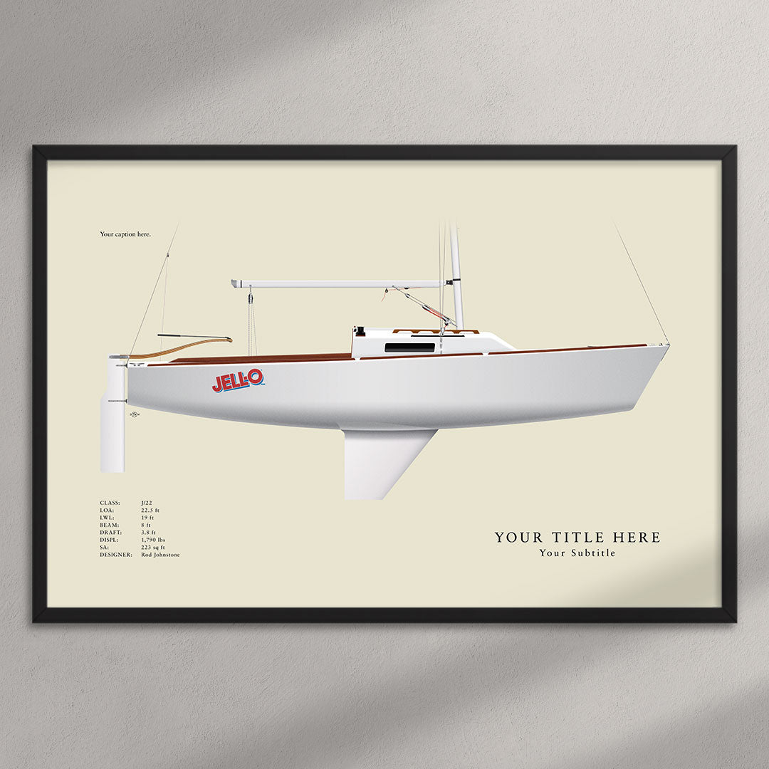 J/22 Custom Half Hull Print