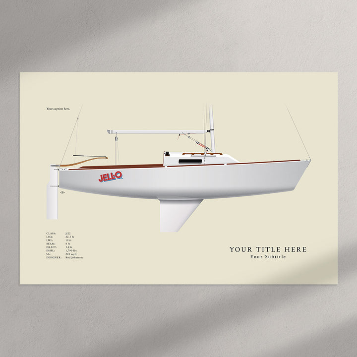 J/22 Custom Half Hull Print