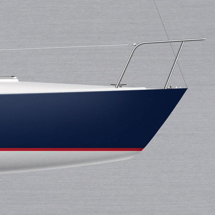 J/24 Custom Half Hull Metal Print