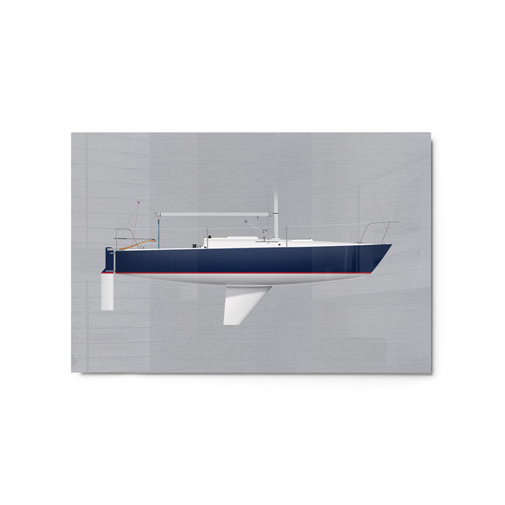 J/24 Custom Half Hull Metal Print