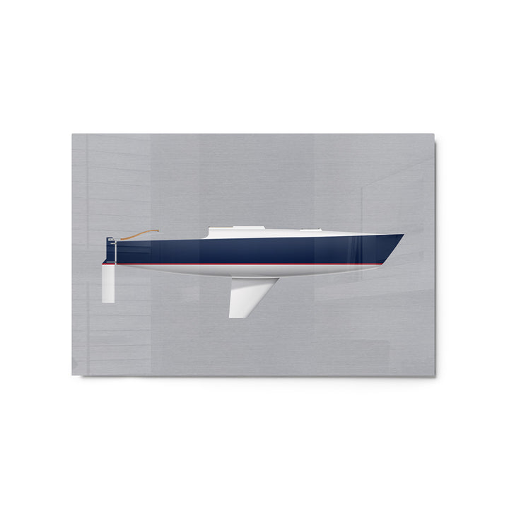 J/24 Custom Half Hull Metal Print