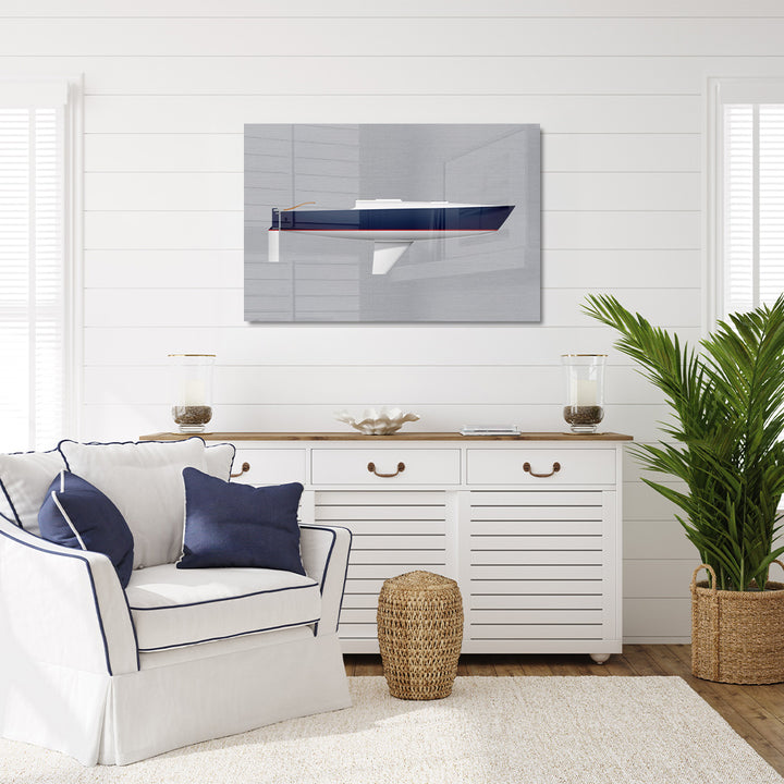 J/24 Custom Half Hull Metal Print