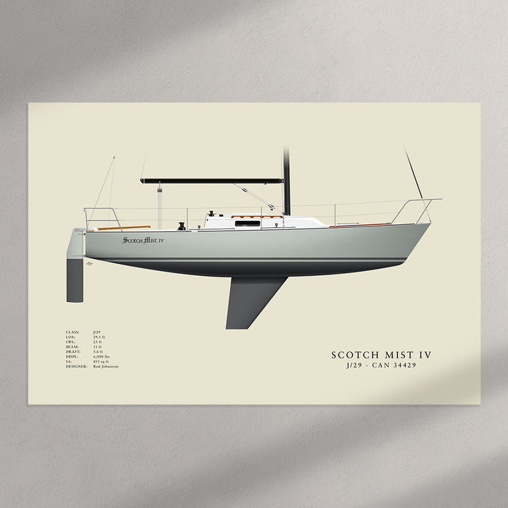 Scotch Mist IV - J/29 Half Hull Print